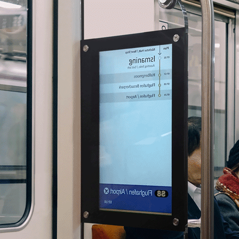 Wabtec Transit Rail Passenger Information and Video Security iSmart Display